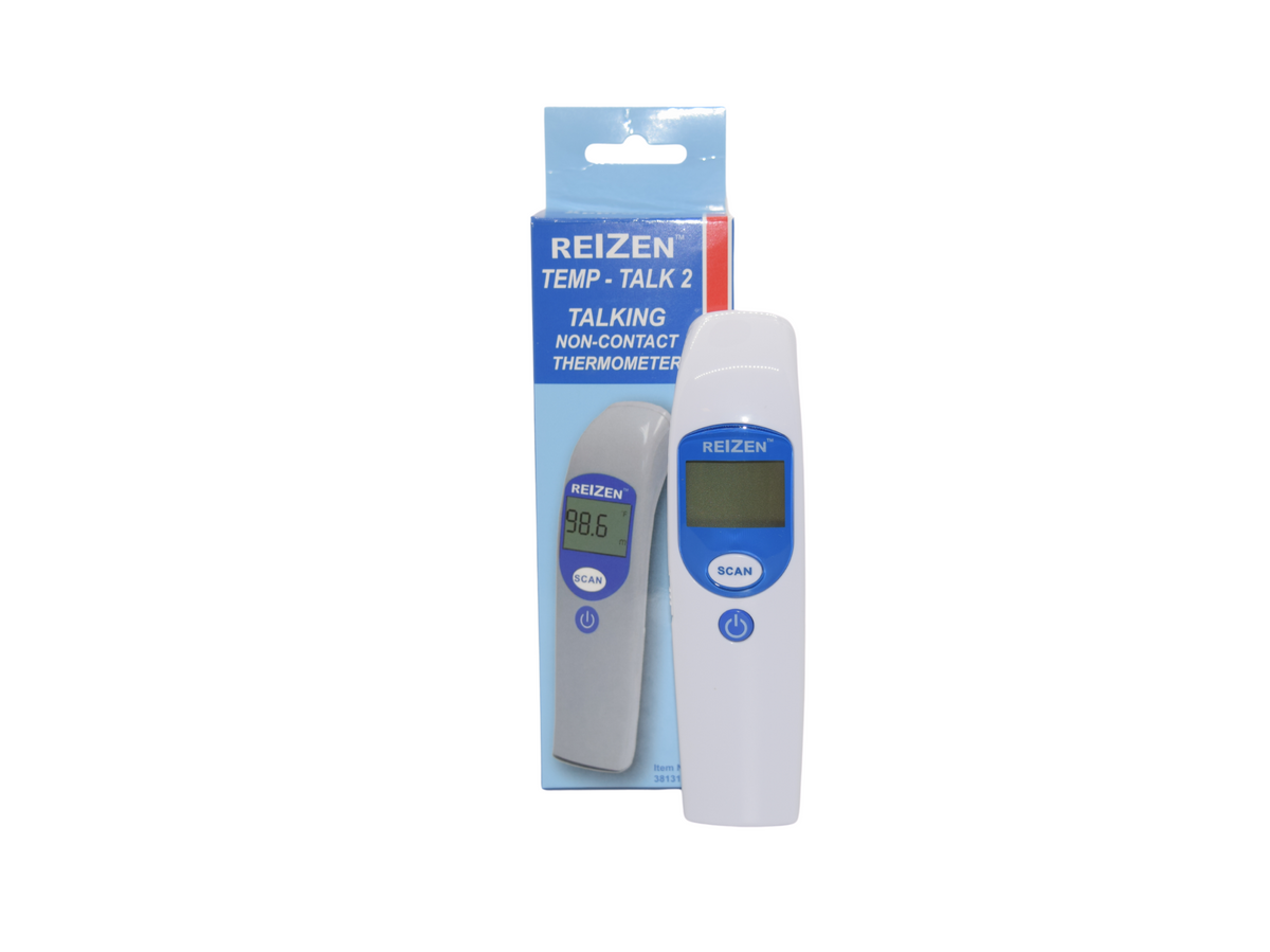 Bilingual Speaking Non Contact Infrared Thermometer – Miami Lighthouse for  the Blind Low Vision Shop