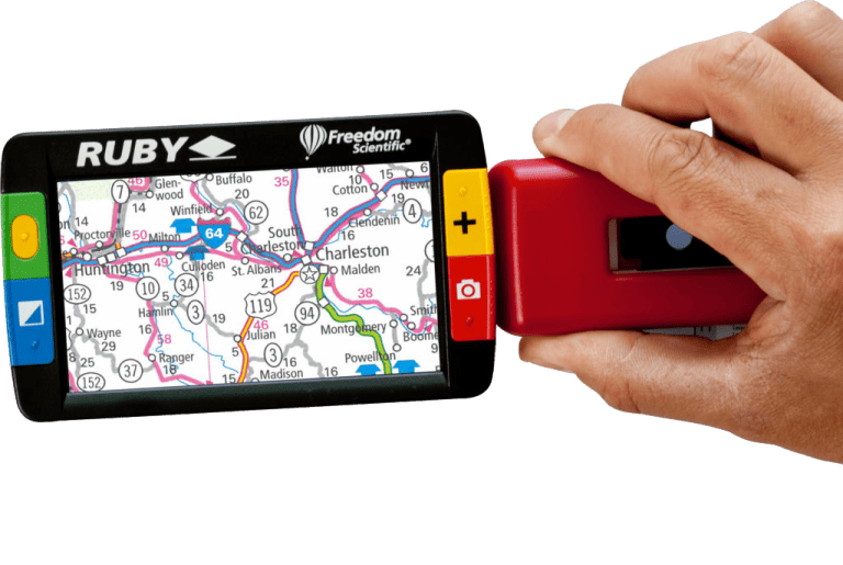 Ruby Handheld Video Magnifier – Miami Lighthouse for the Blind Low ...