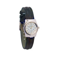Braille Womens Watch -Chrome, Leather Band