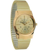 Mens Braille Watch -GoldTone, Expansion Band