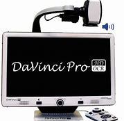 DaVinci Pro is a high-performance desktop video magnifier featuring an HD Sony 1080p 3-in-1 camera and Full Page Text-to-Speech (OCR).